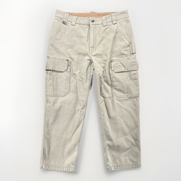 Duluth Trading Co. Fire Hose Khakis Beige Pants Mens TAG 36 Fits 36 x 28 - Picture 1 of 6